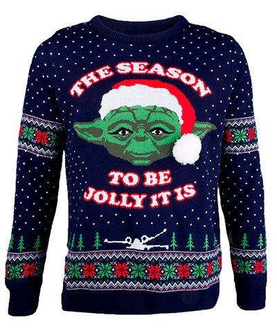 Find din næste billige Yoda julesweater her på christmasjumper.dk