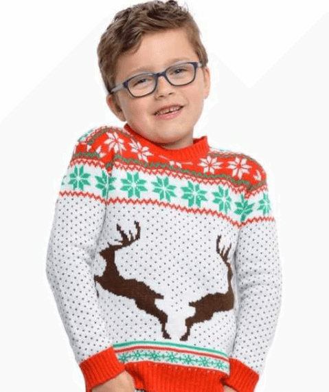 Børne Jule sweater i hvid Børne Jule sweater i hvid